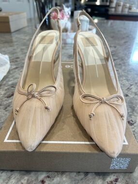 Dolce Vita Praline Tulle Slingback Heels